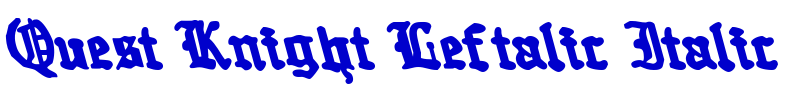 Quest Knight Leftalic Italic police de caractère